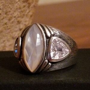 Silpada Sterling Silver, Zirconia & M.O P. Ring